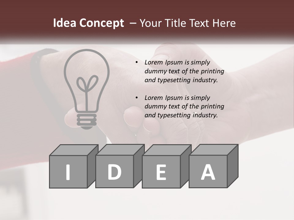 A Couple Of People Holding Hands Over A Table PowerPoint Template