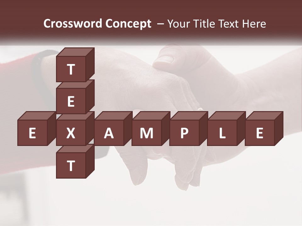 A Couple Of People Holding Hands Over A Table PowerPoint Template