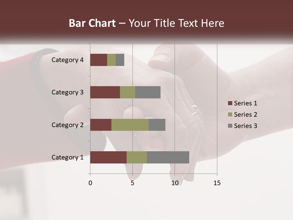 A Couple Of People Holding Hands Over A Table PowerPoint Template