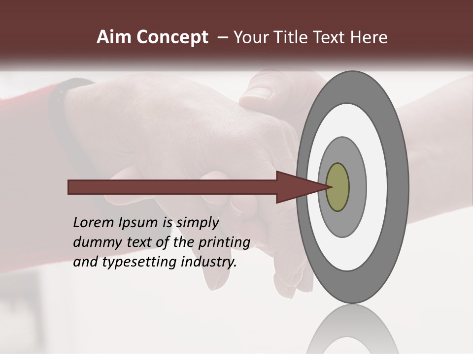 A Couple Of People Holding Hands Over A Table PowerPoint Template