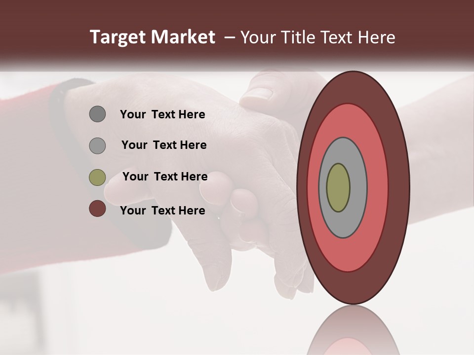 A Couple Of People Holding Hands Over A Table PowerPoint Template