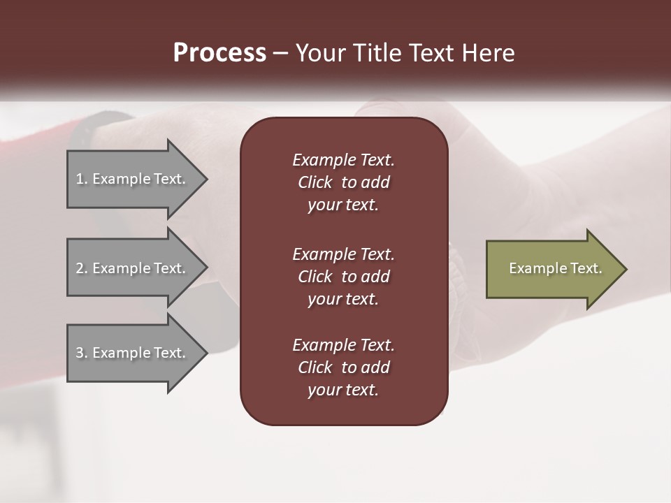 A Couple Of People Holding Hands Over A Table PowerPoint Template