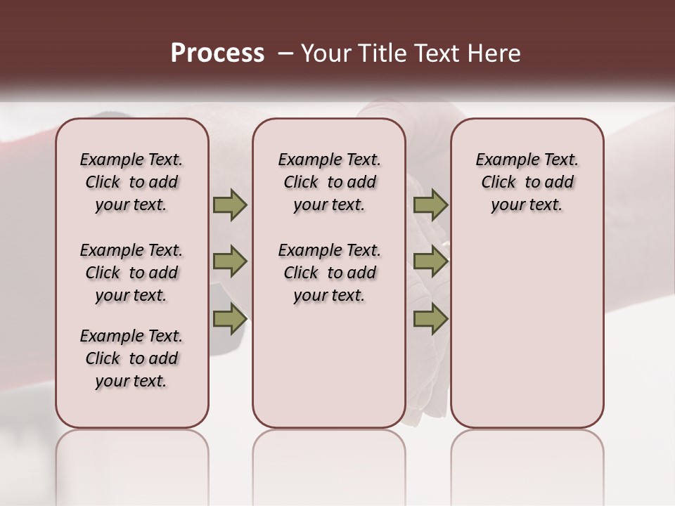A Couple Of People Holding Hands Over A Table PowerPoint Template