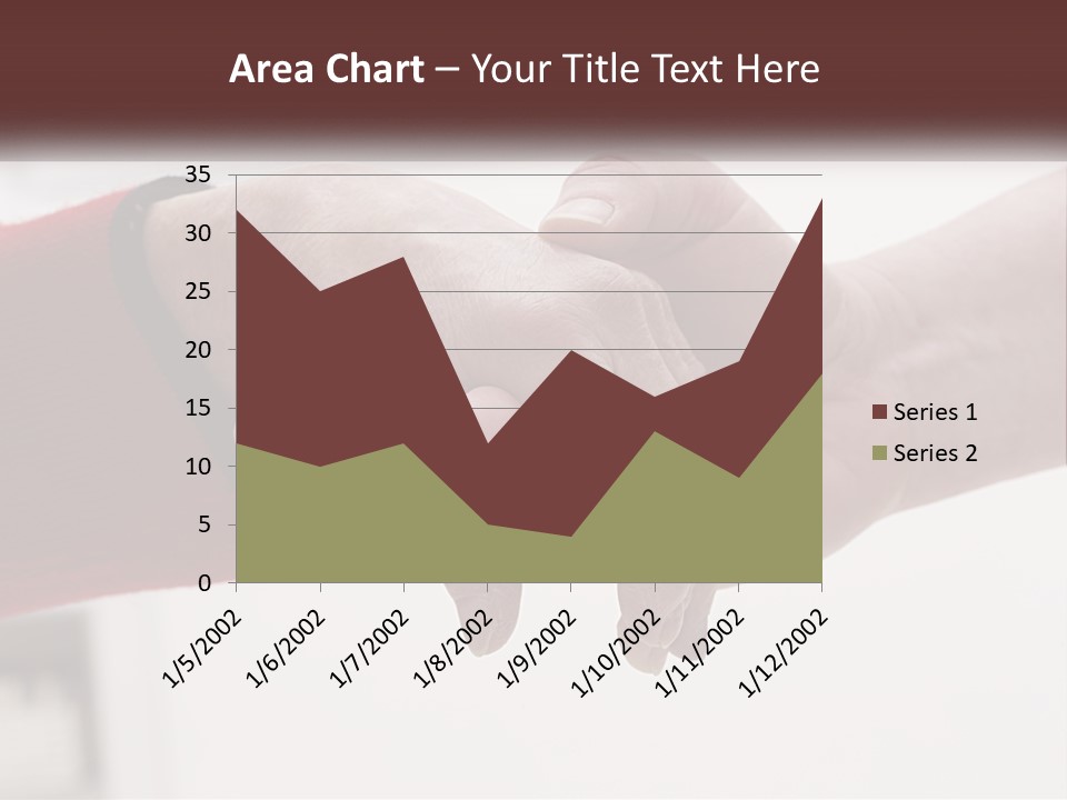 A Couple Of People Holding Hands Over A Table PowerPoint Template