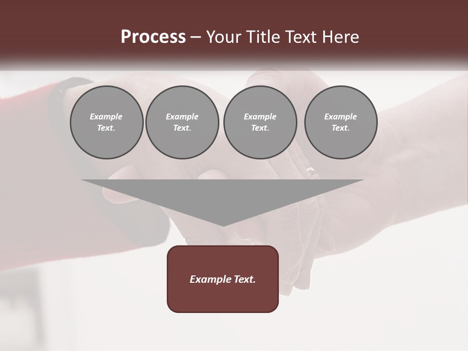 A Couple Of People Holding Hands Over A Table PowerPoint Template