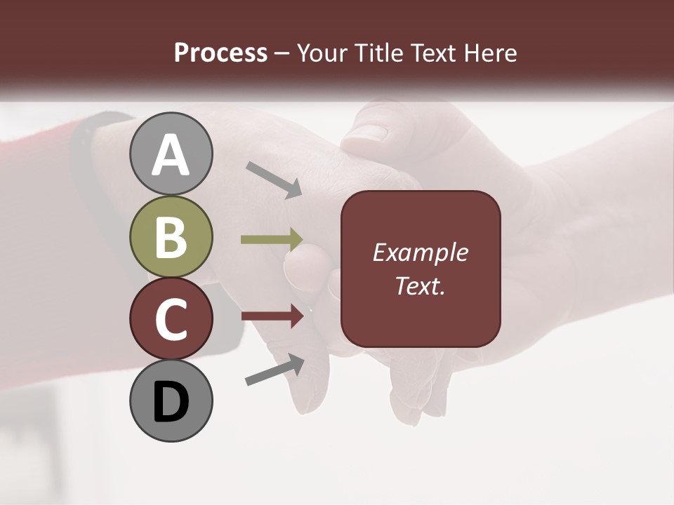 A Couple Of People Holding Hands Over A Table PowerPoint Template