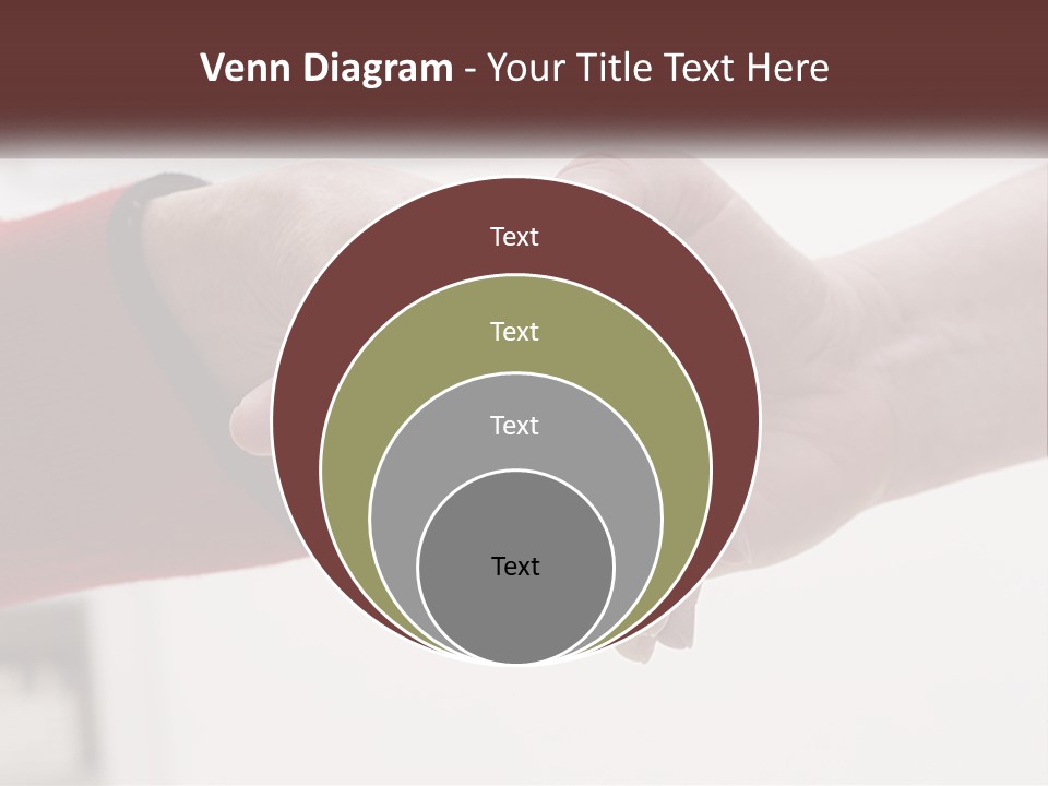 A Couple Of People Holding Hands Over A Table PowerPoint Template