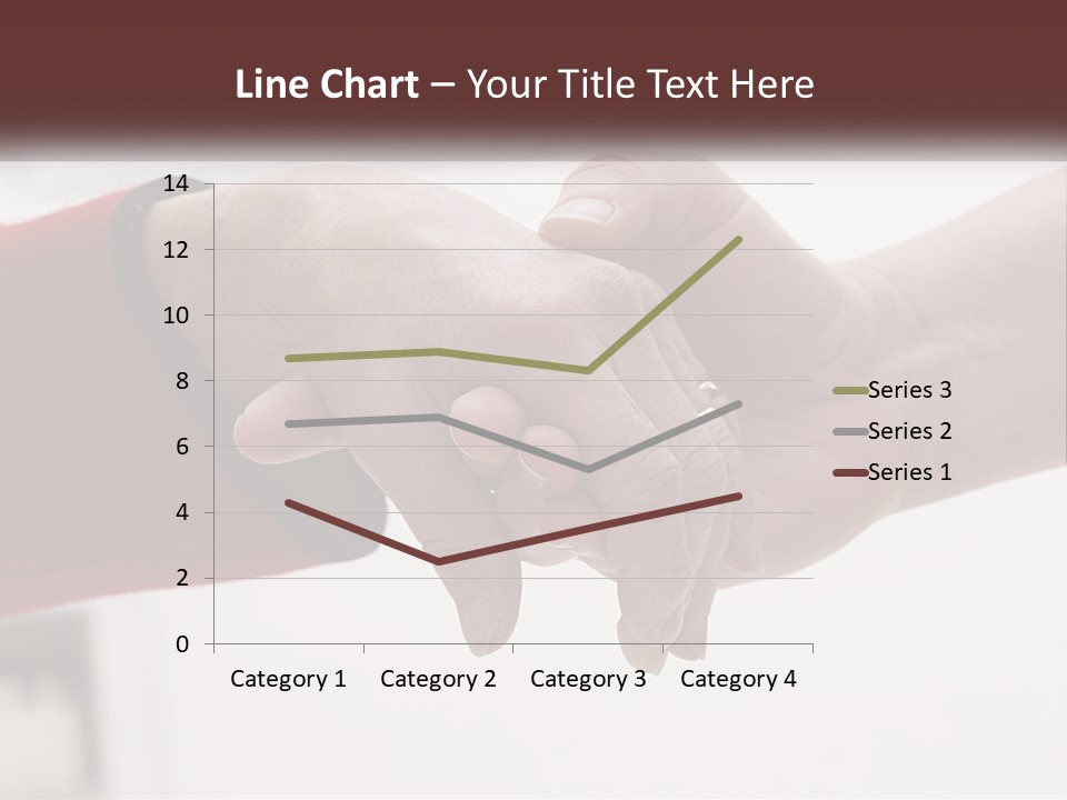 A Couple Of People Holding Hands Over A Table PowerPoint Template