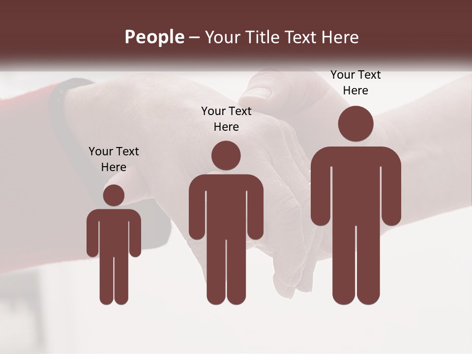 A Couple Of People Holding Hands Over A Table PowerPoint Template