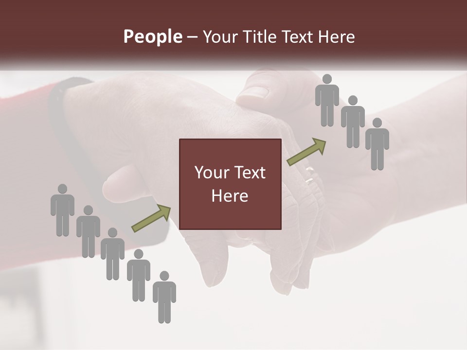 A Couple Of People Holding Hands Over A Table PowerPoint Template