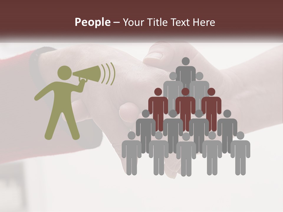 A Couple Of People Holding Hands Over A Table PowerPoint Template