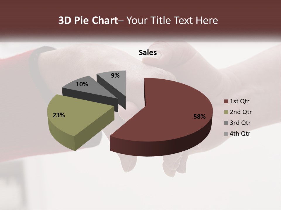 A Couple Of People Holding Hands Over A Table PowerPoint Template