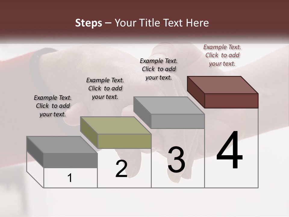 A Couple Of People Holding Hands Over A Table PowerPoint Template