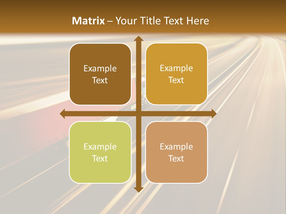 A Truck Driving Down A Highway With A Blurry Background PowerPoint Template