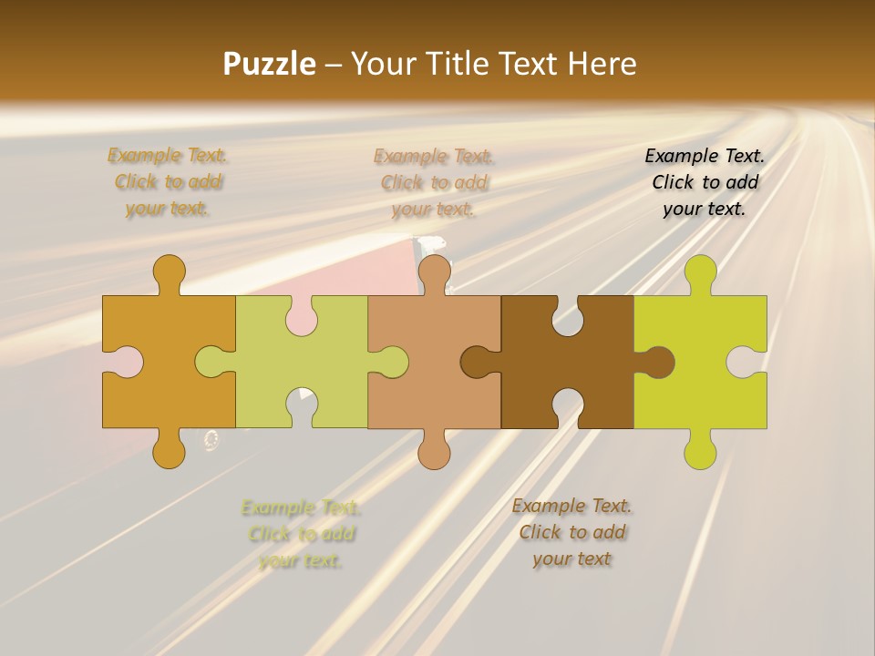 A Truck Driving Down A Highway With A Blurry Background PowerPoint Template