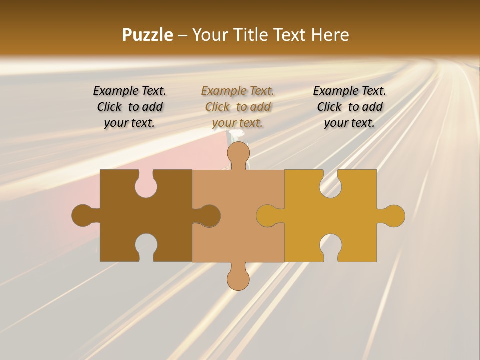 A Truck Driving Down A Highway With A Blurry Background PowerPoint Template