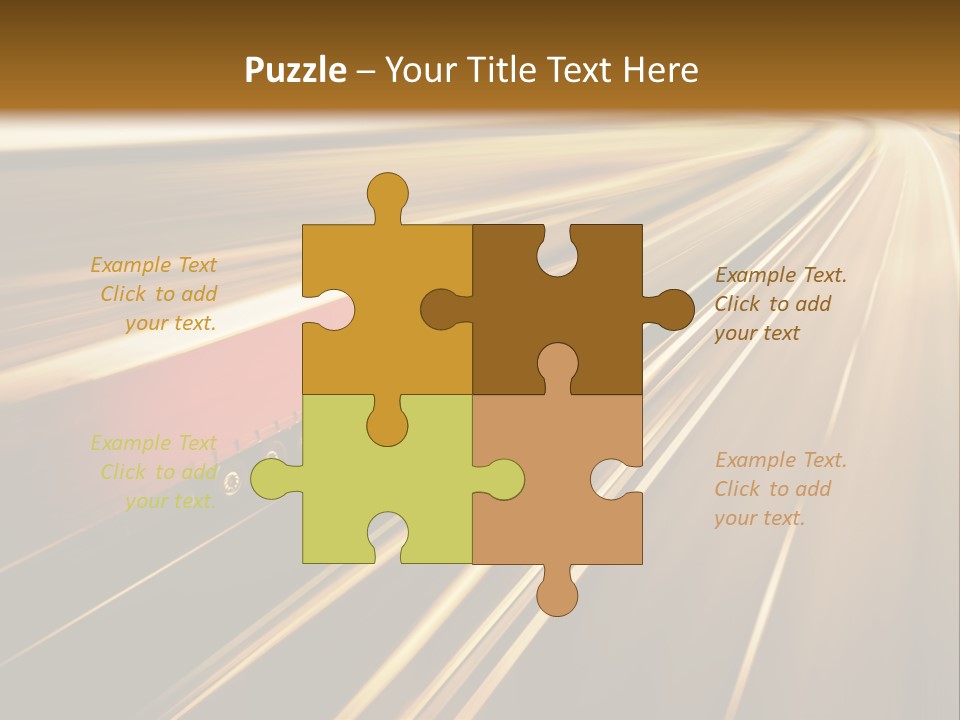 A Truck Driving Down A Highway With A Blurry Background PowerPoint Template