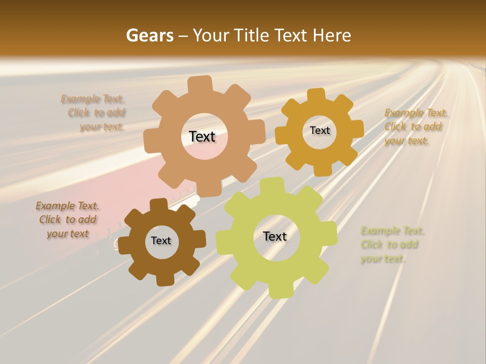 A Truck Driving Down A Highway With A Blurry Background PowerPoint Template