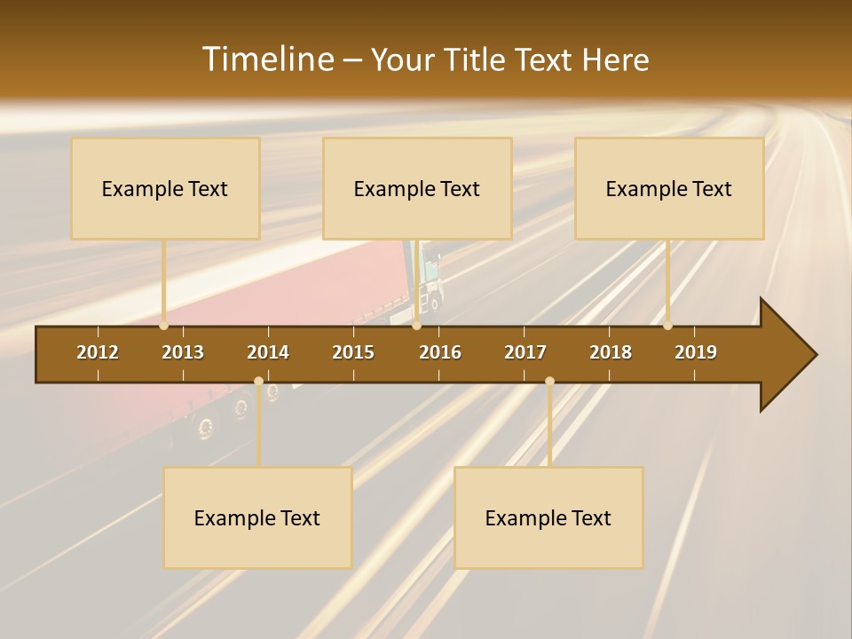 A Truck Driving Down A Highway With A Blurry Background PowerPoint Template