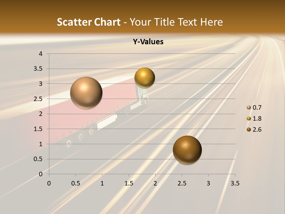 A Truck Driving Down A Highway With A Blurry Background PowerPoint Template