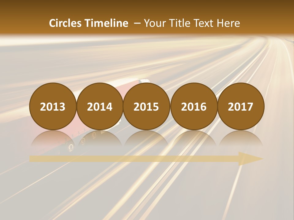 A Truck Driving Down A Highway With A Blurry Background PowerPoint Template