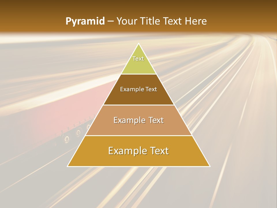 A Truck Driving Down A Highway With A Blurry Background PowerPoint Template