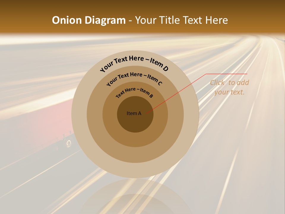 A Truck Driving Down A Highway With A Blurry Background PowerPoint Template