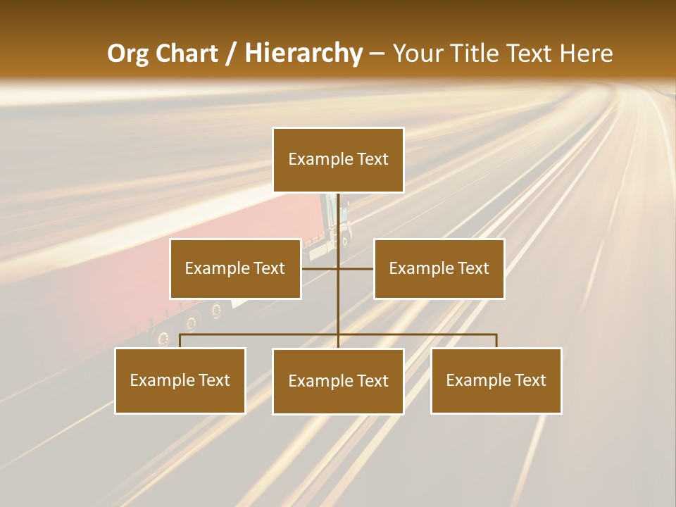 A Truck Driving Down A Highway With A Blurry Background PowerPoint Template
