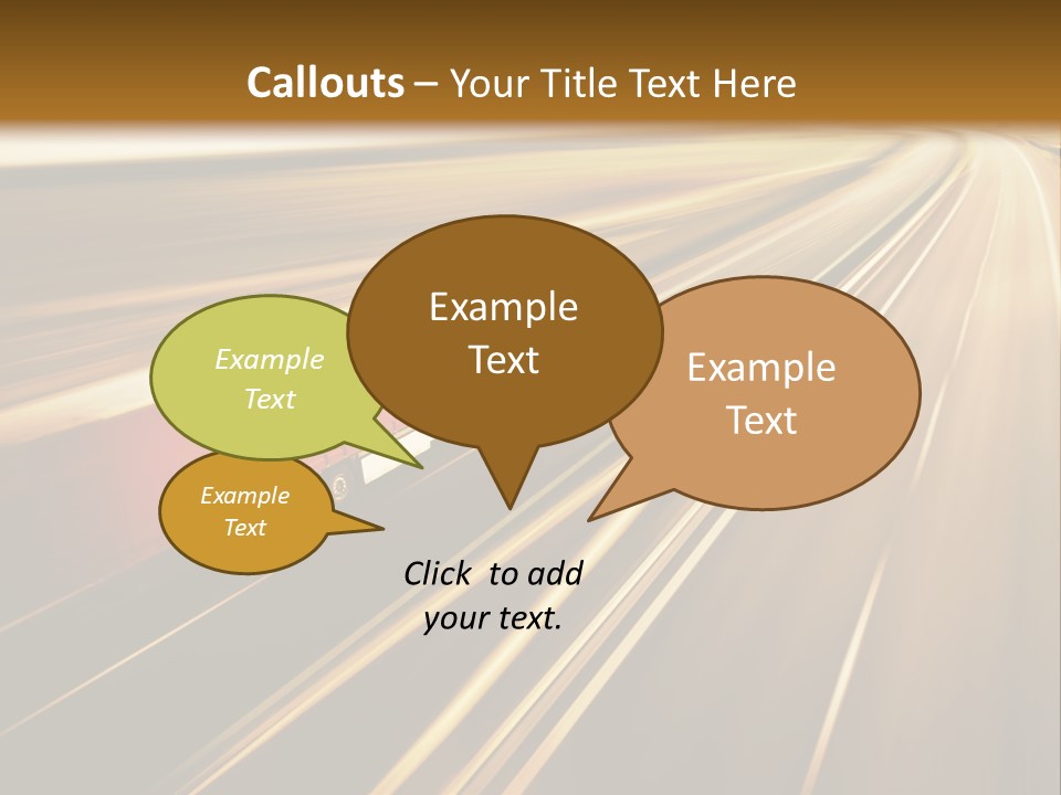 A Truck Driving Down A Highway With A Blurry Background PowerPoint Template