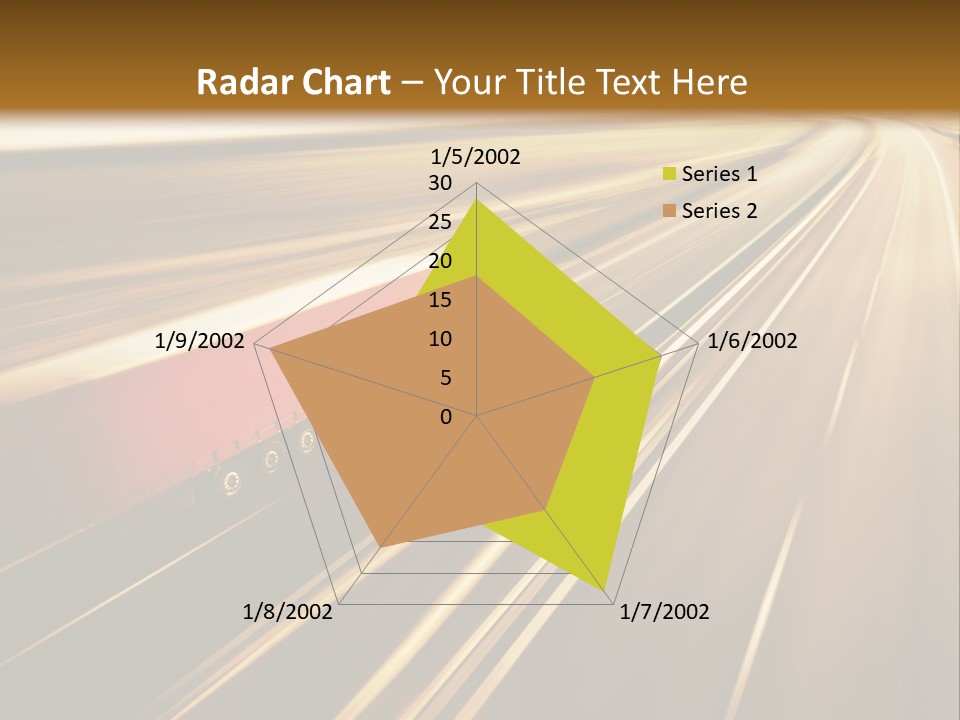 A Truck Driving Down A Highway With A Blurry Background PowerPoint Template