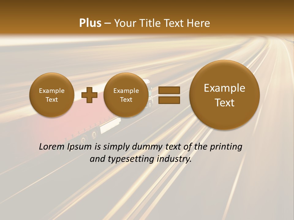 A Truck Driving Down A Highway With A Blurry Background PowerPoint Template
