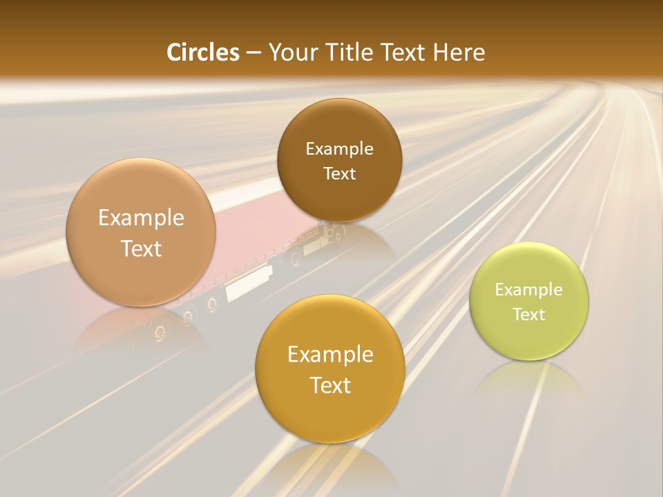 A Truck Driving Down A Highway With A Blurry Background PowerPoint Template