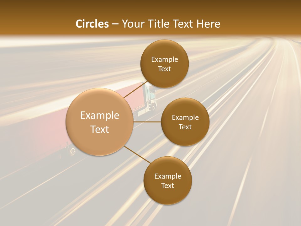 A Truck Driving Down A Highway With A Blurry Background PowerPoint Template