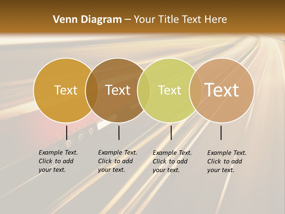A Truck Driving Down A Highway With A Blurry Background PowerPoint Template