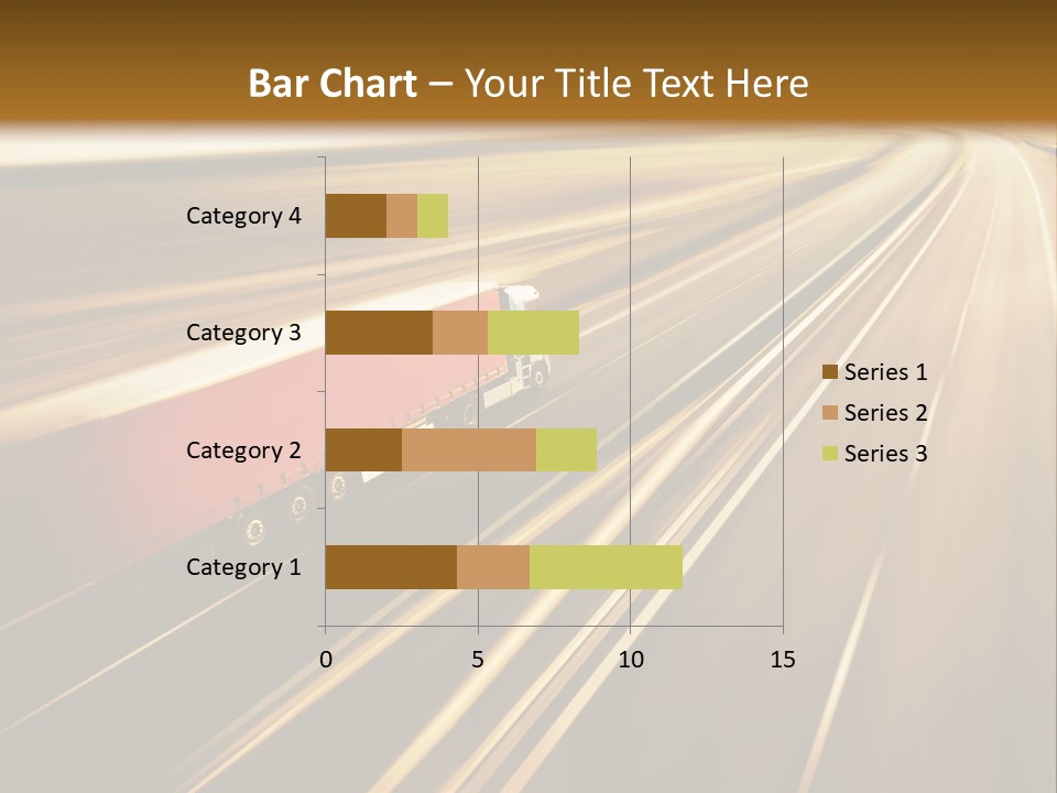 A Truck Driving Down A Highway With A Blurry Background PowerPoint Template
