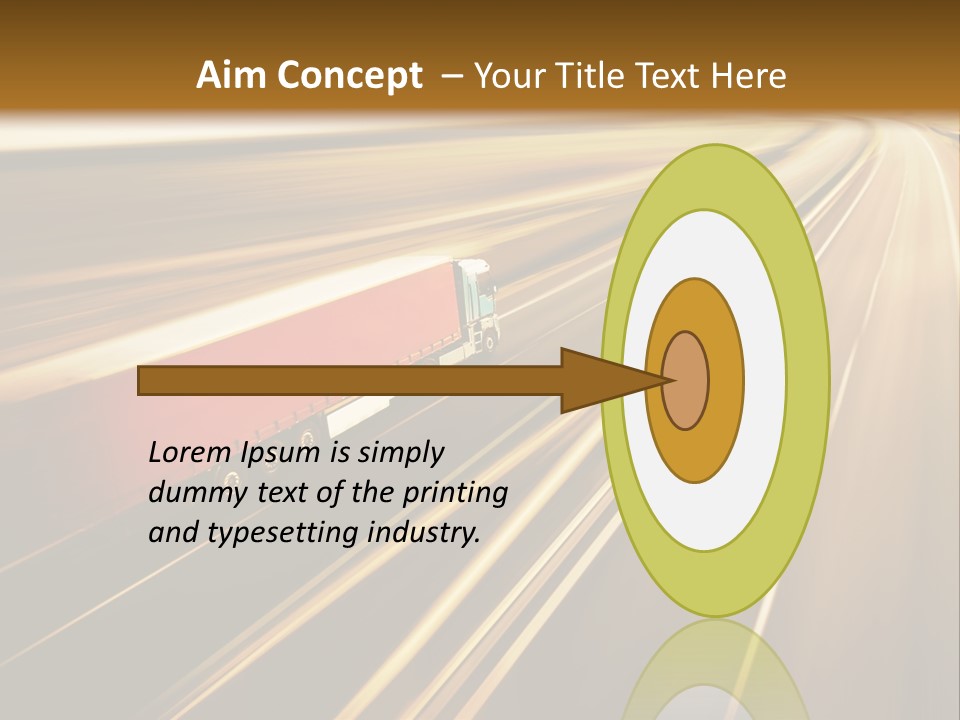 A Truck Driving Down A Highway With A Blurry Background PowerPoint Template