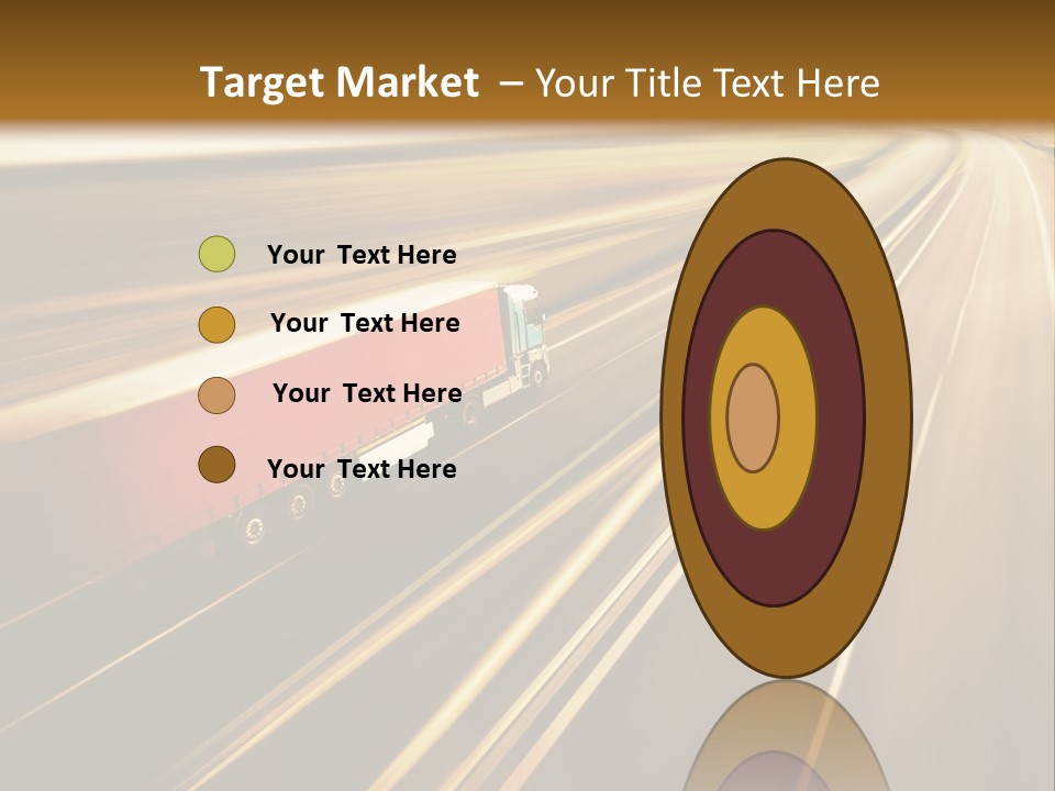 A Truck Driving Down A Highway With A Blurry Background PowerPoint Template