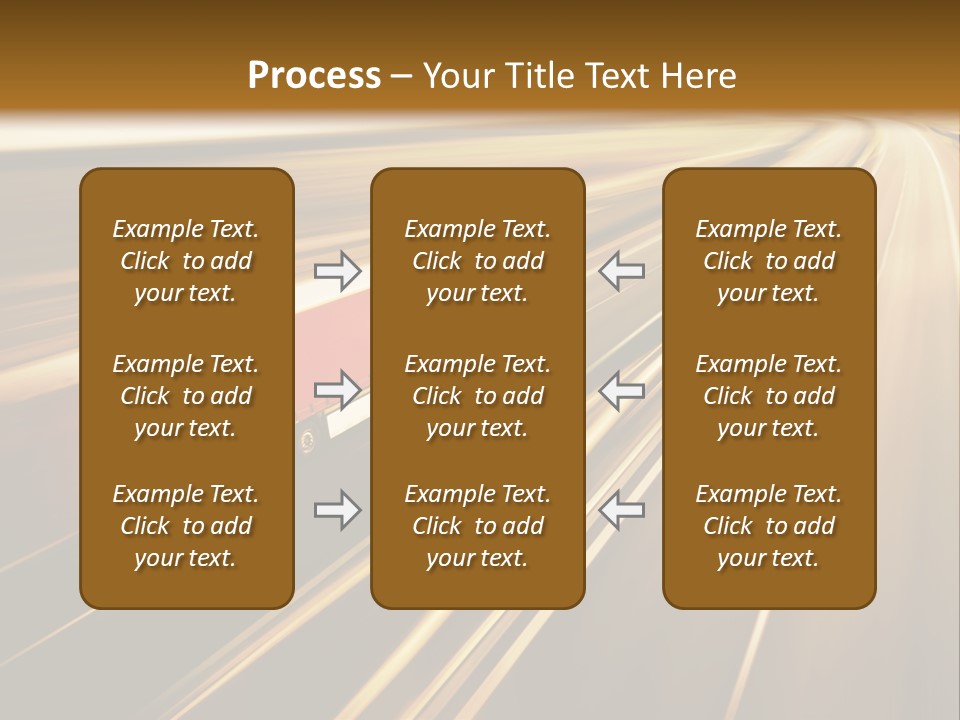 A Truck Driving Down A Highway With A Blurry Background PowerPoint Template