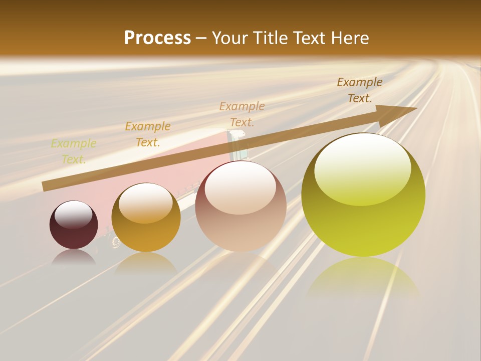 A Truck Driving Down A Highway With A Blurry Background PowerPoint Template