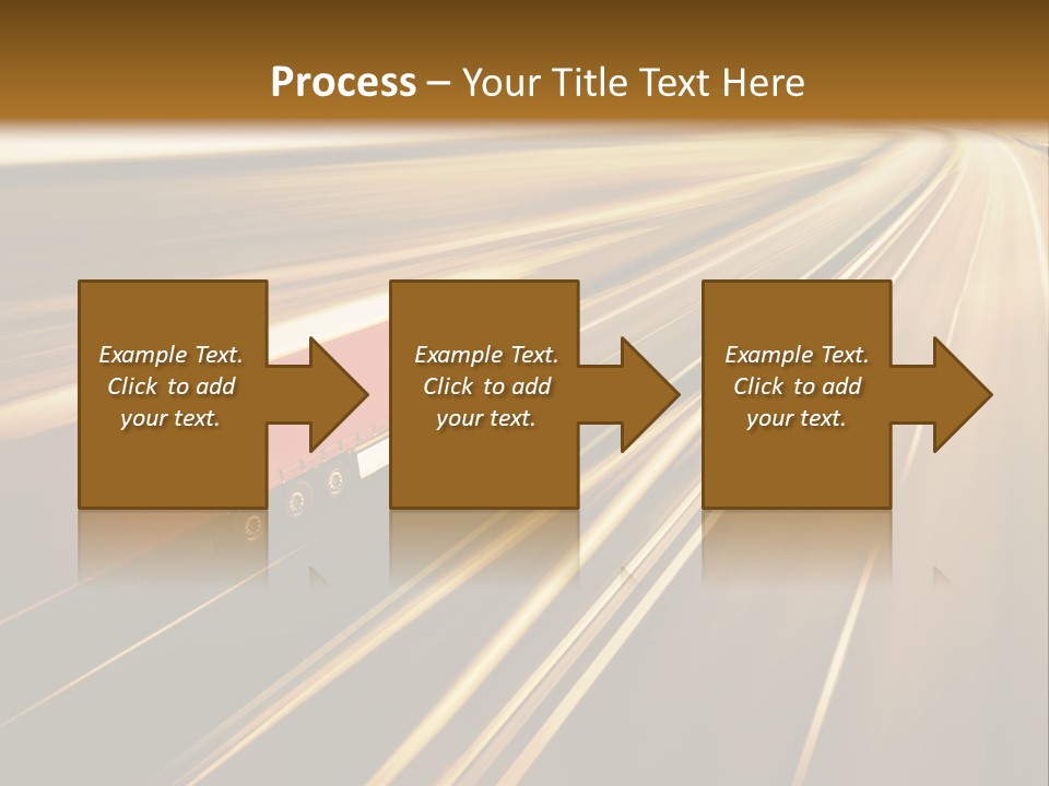 A Truck Driving Down A Highway With A Blurry Background PowerPoint Template