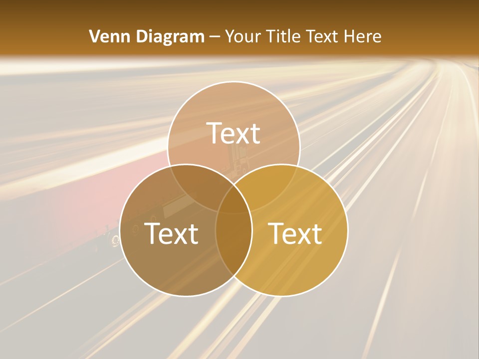 A Truck Driving Down A Highway With A Blurry Background PowerPoint Template