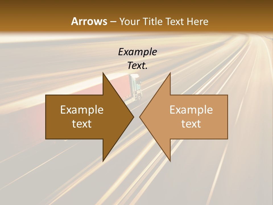 A Truck Driving Down A Highway With A Blurry Background PowerPoint Template