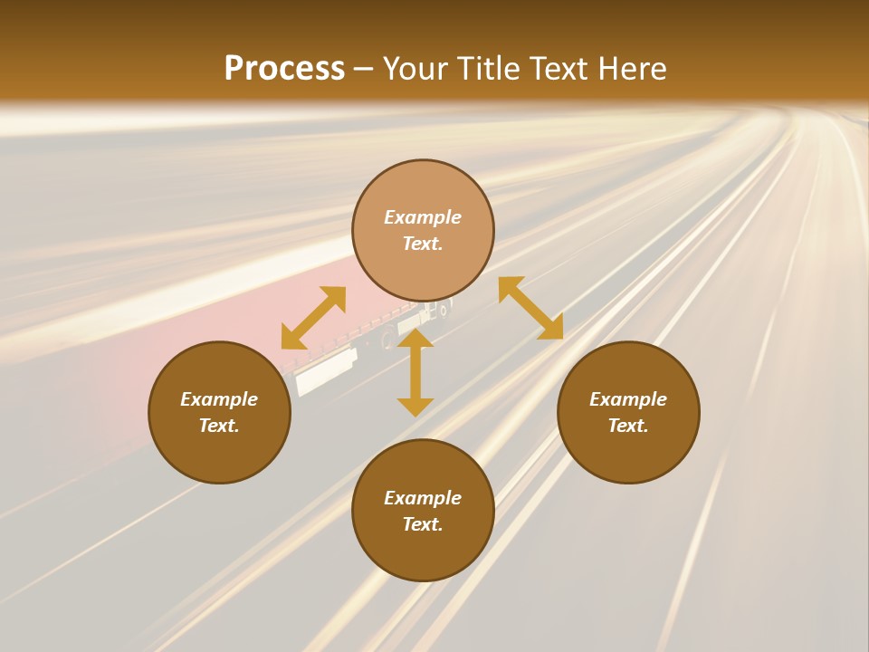 A Truck Driving Down A Highway With A Blurry Background PowerPoint Template