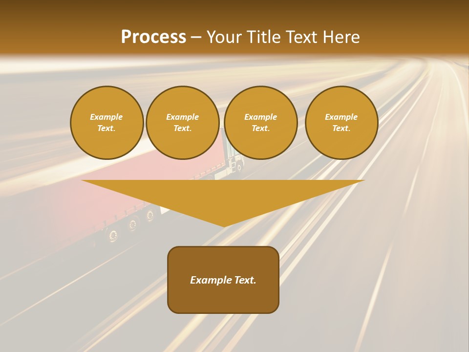 A Truck Driving Down A Highway With A Blurry Background PowerPoint Template
