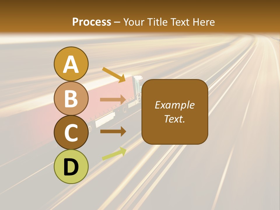 A Truck Driving Down A Highway With A Blurry Background PowerPoint Template