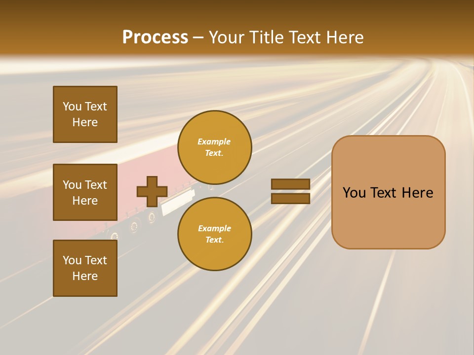 A Truck Driving Down A Highway With A Blurry Background PowerPoint Template