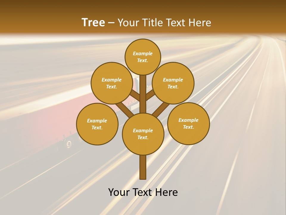 A Truck Driving Down A Highway With A Blurry Background PowerPoint Template