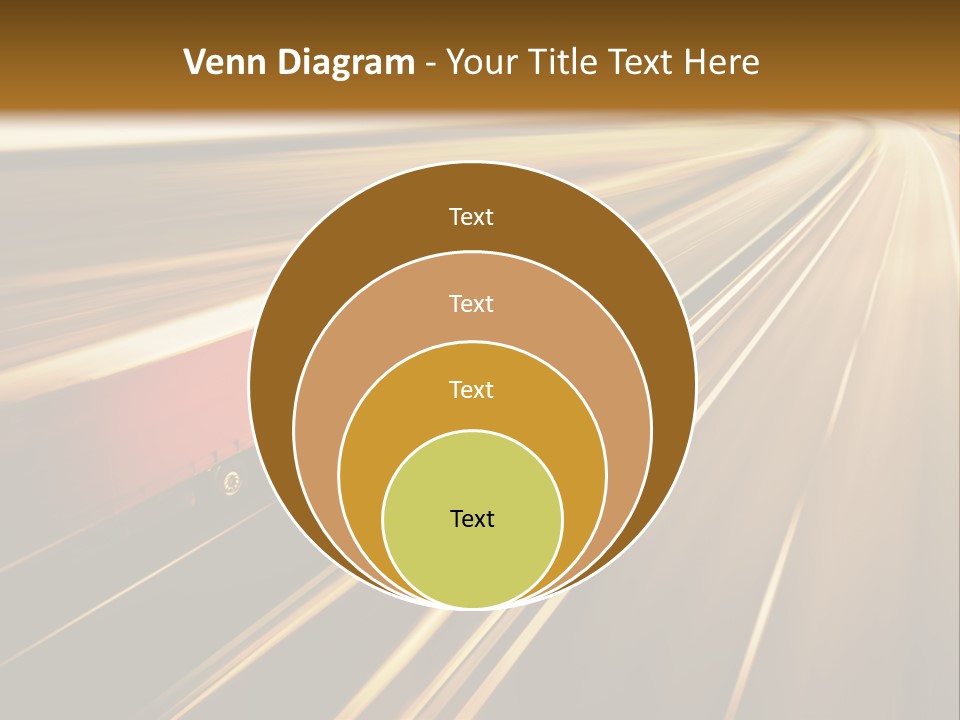 A Truck Driving Down A Highway With A Blurry Background PowerPoint Template