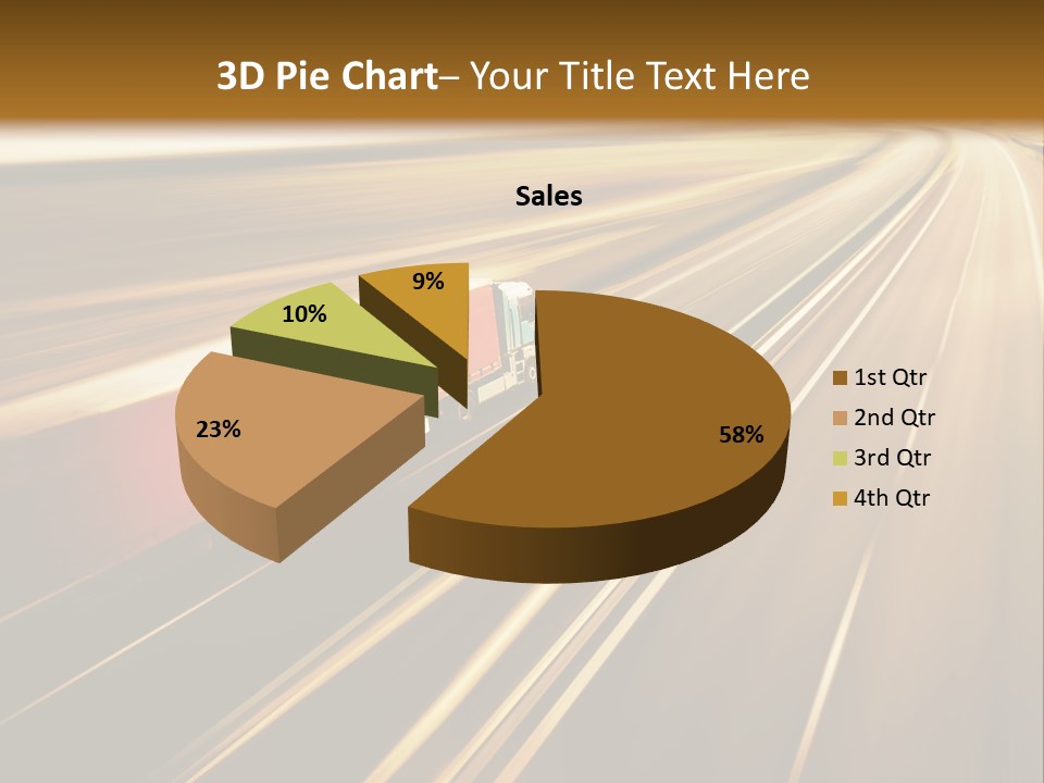 A Truck Driving Down A Highway With A Blurry Background PowerPoint Template