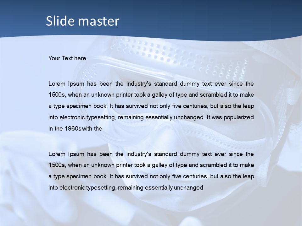 A Woman In A Mask And Goggles Holding A Pipe PowerPoint Template